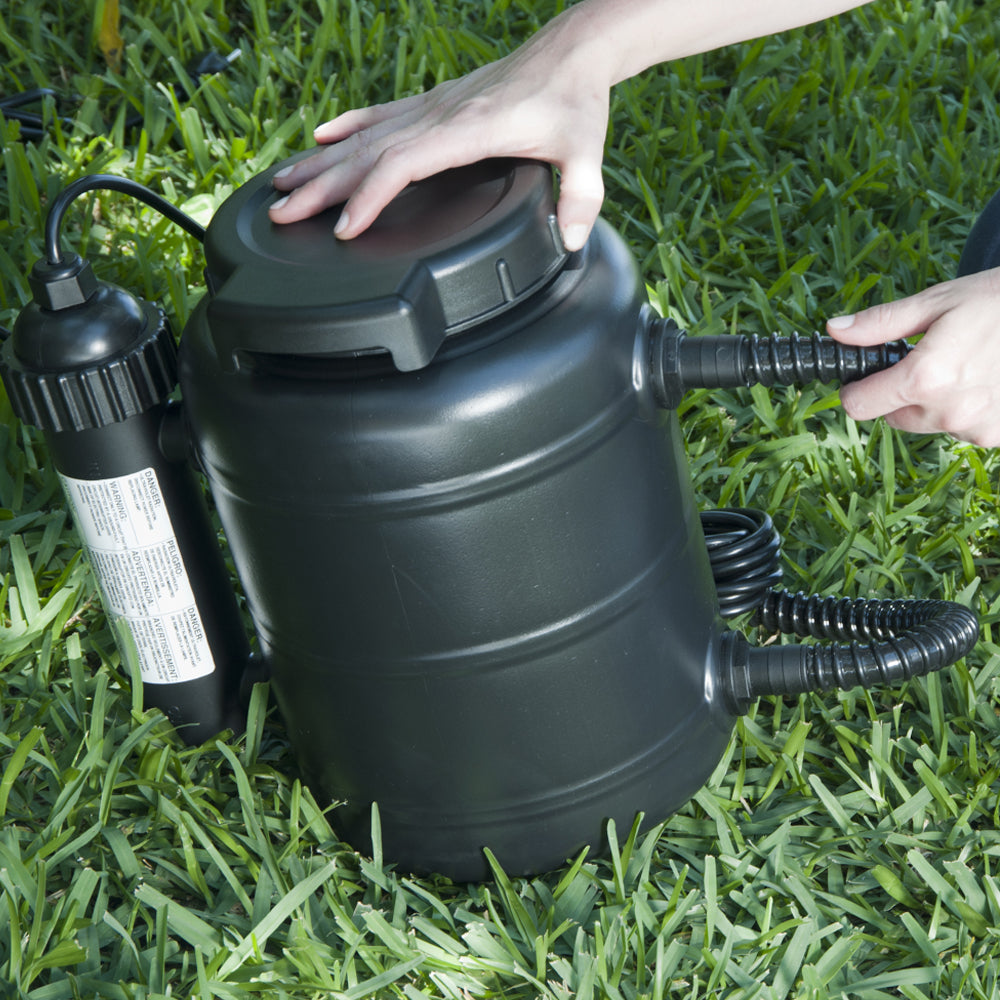 Connecting tubing to a TotalPond Pond Filter with UV