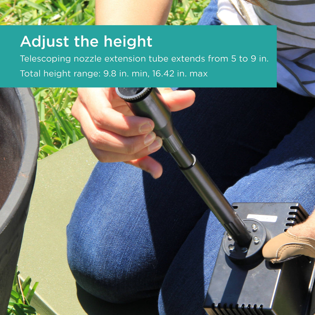 Adjusting the height of the Container Fountain nozzle