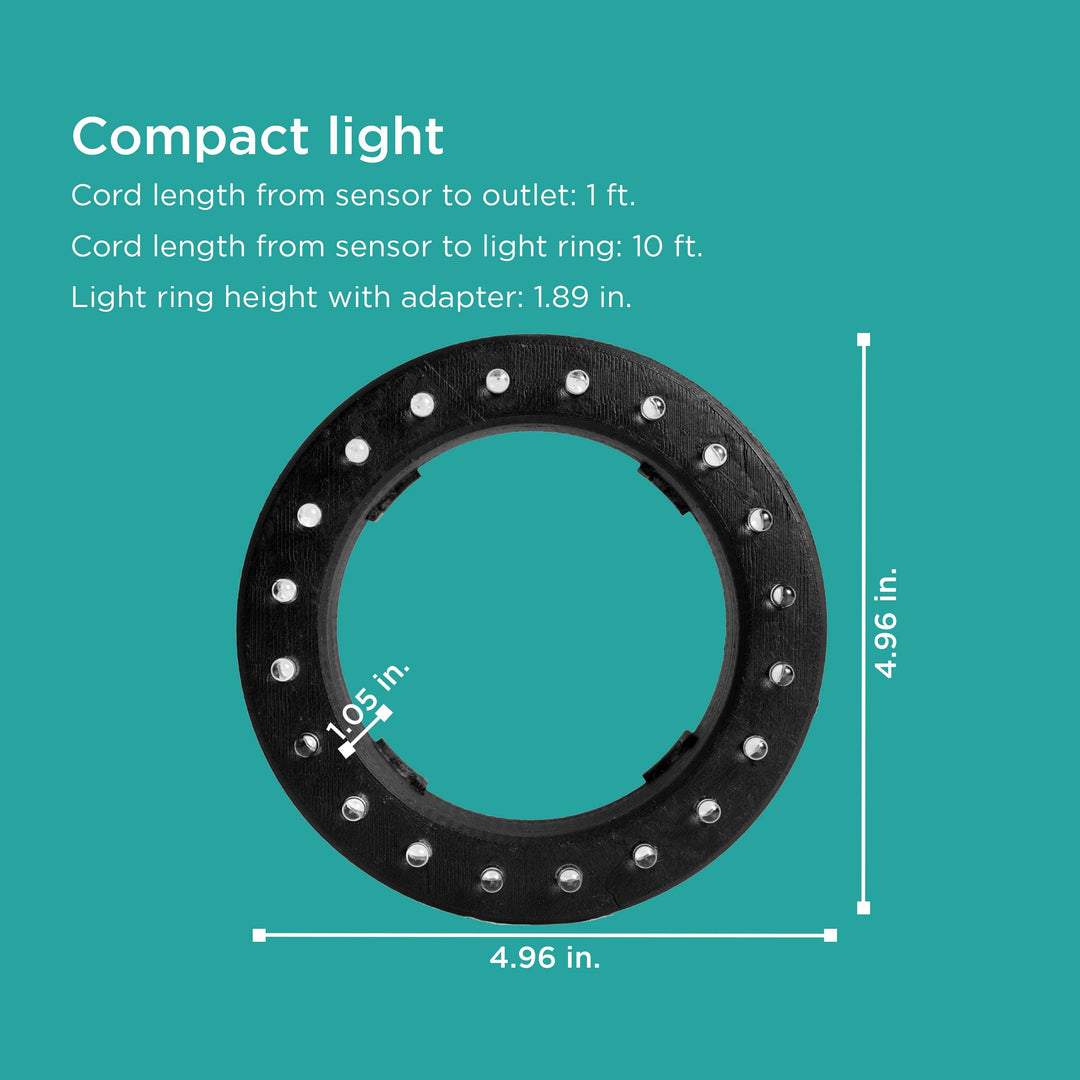 Light Ring illustration with dimensions