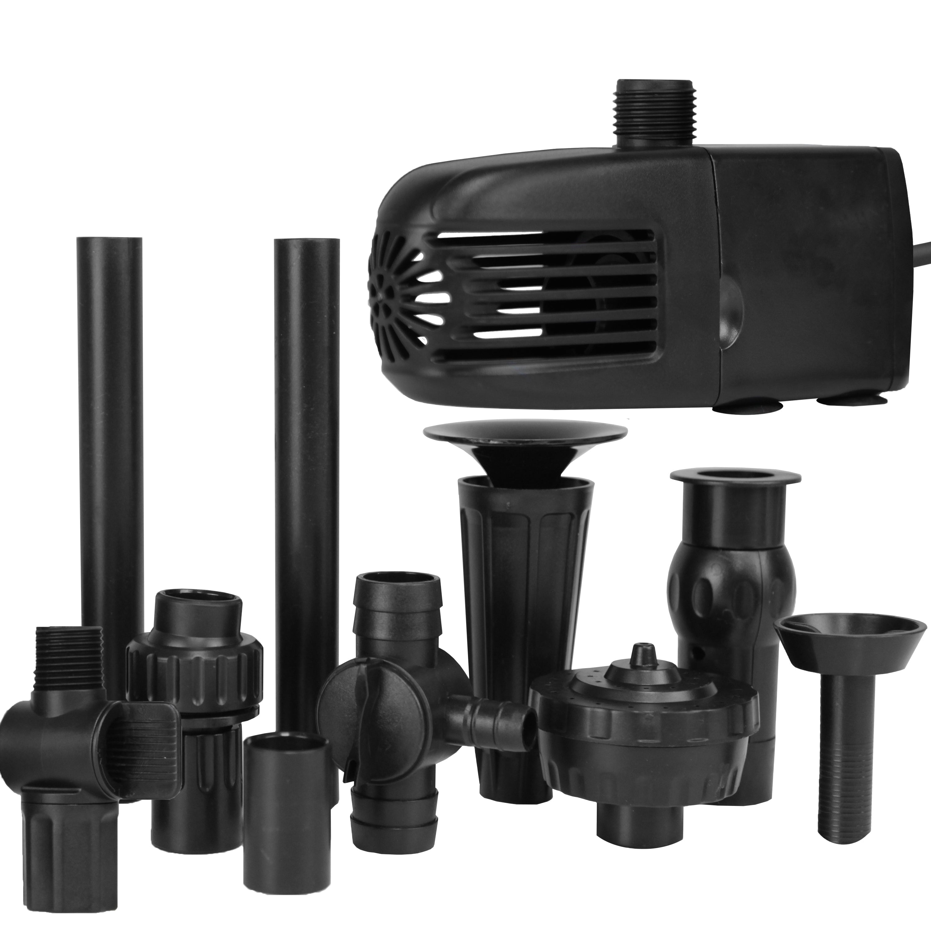 fish pond pump accessories TotalPond 36140 330 Mph Pond Pump with Nozzle Kit, Black