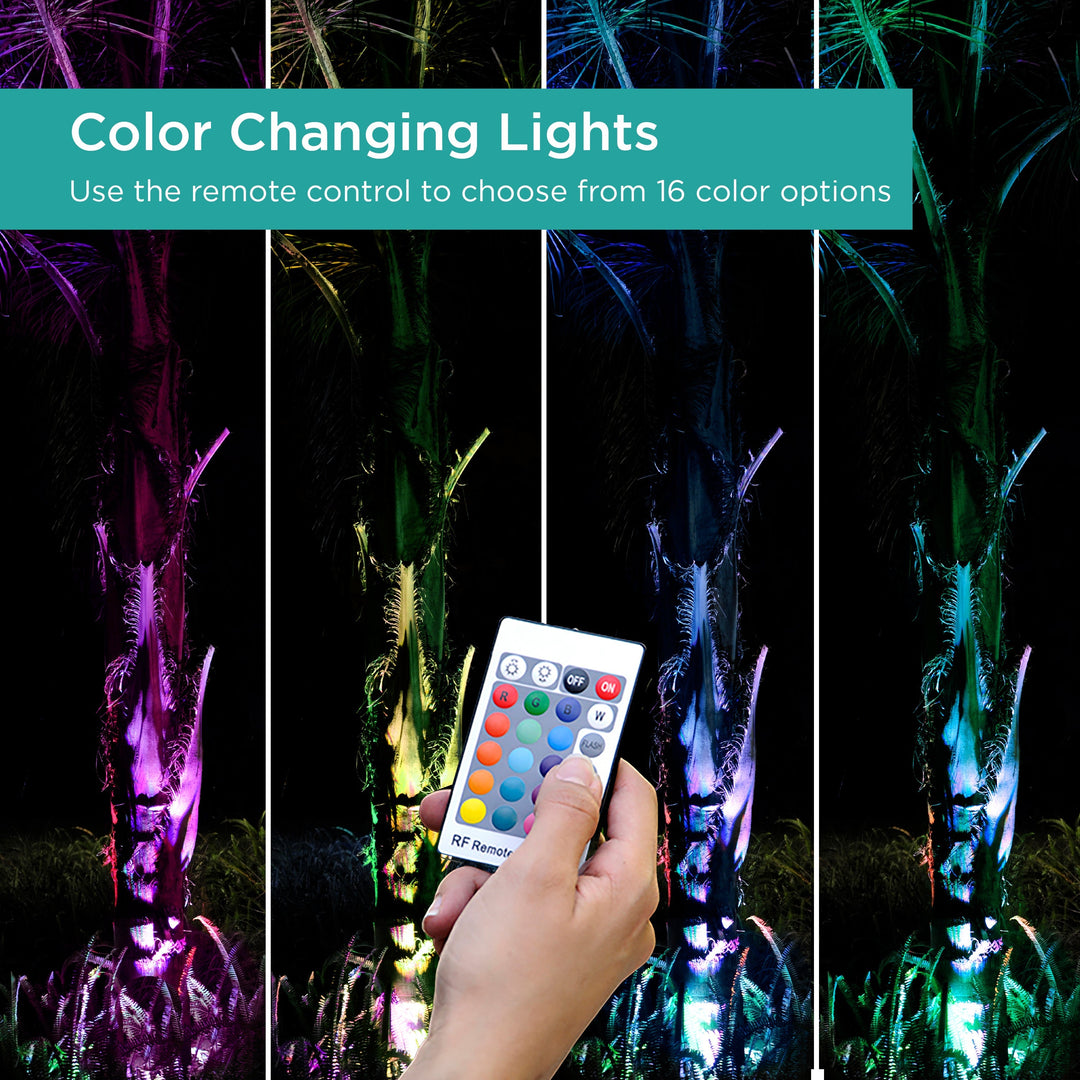 Color Changing Pond & Landscape LED Light Set features color changing lights