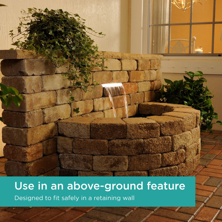 st tail  ナイデッカー CASCADE W WHITE 23 TotalPond Lit Waterfall Spillway, easy glowing waterfall