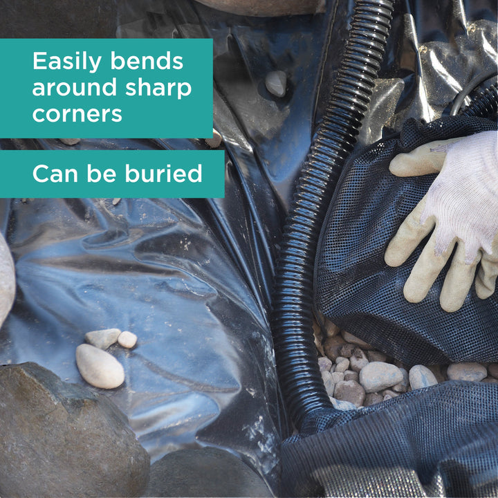 1.5 in. Corrugated Tubing can easily bend around sharp corners and can be buried 