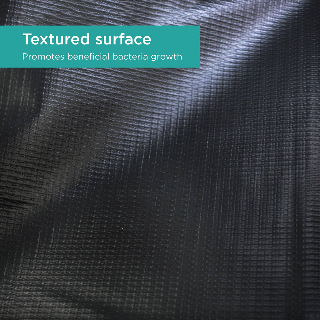 13 x 20 ft. PVC Pond Liner features textured surface that promotes beneficial bacteria growth