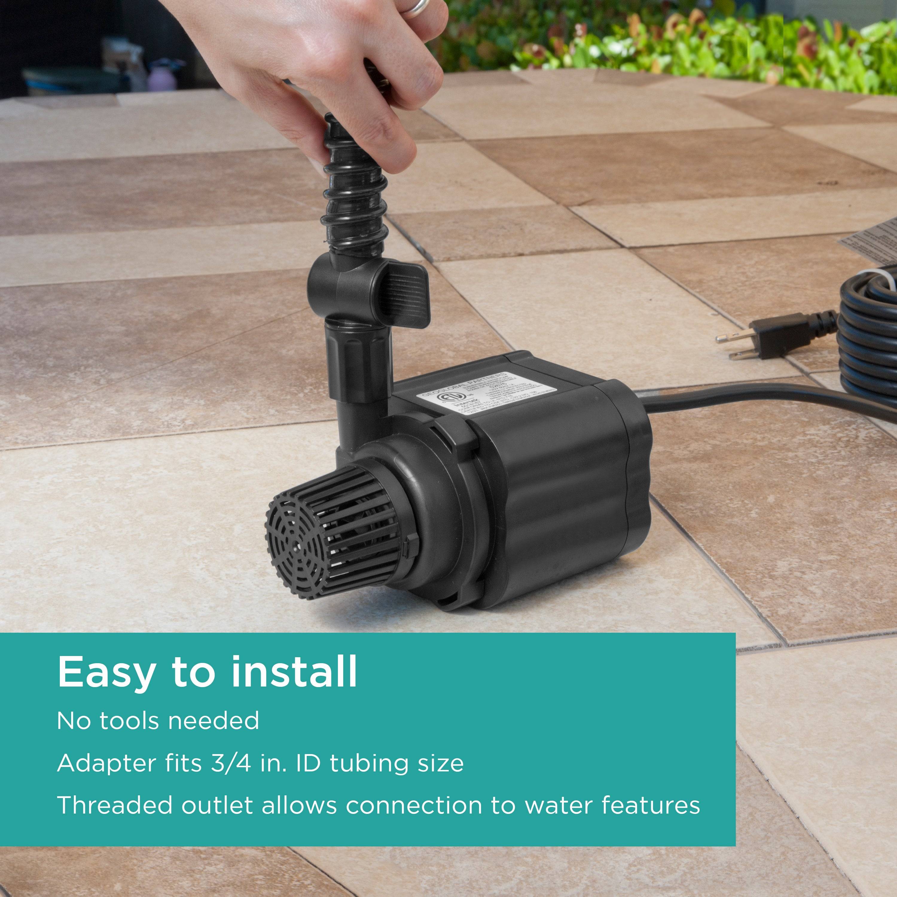 TotalPond 800 GPH Pond Pump, circulates pond water easily