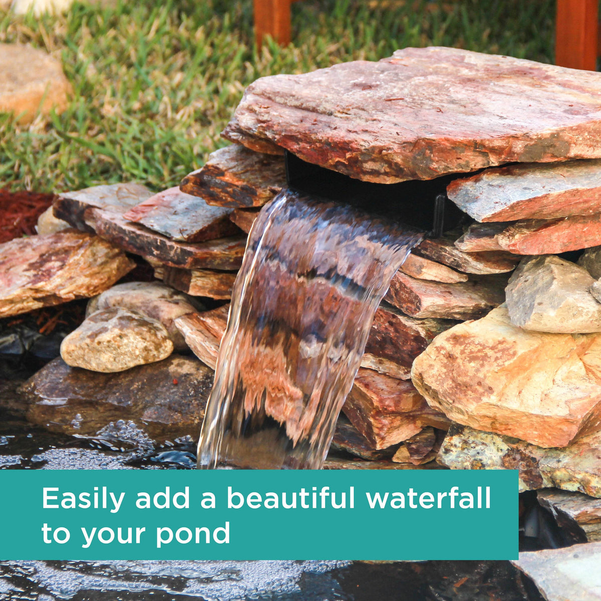 Waterfall Spillway easily adds a beautiful waterfall to add to your pond